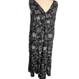 Women Within Maxi Medium Dress Baggy Oversizes Pockets Cotton Y2K